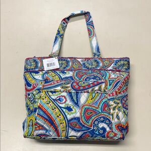 Vera Bradley Three-O tote marina paisley Quilted Paisley Tote Bag